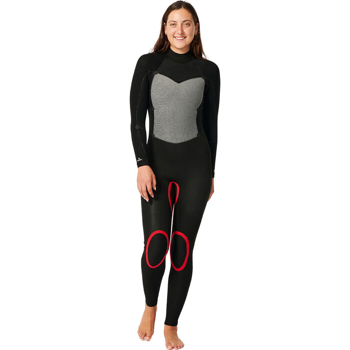 2024 Rip Curl Womens Omega 4/3mm Back Zip Wetsuit 156WFS - Black